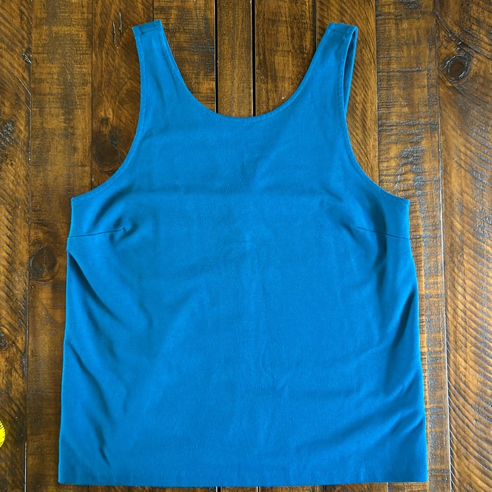J. Crew Blue V-Back Tank Top | Size Large